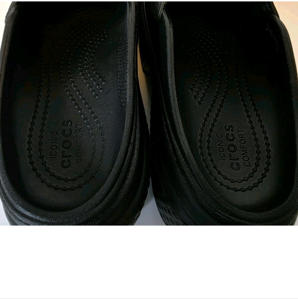 Crocs Stomp Loafer Unisex Black Slip On Platform Casual Sandal Womens 7 Mens 5 - Picture 8 of 10